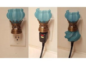 victorian hurricane nightlight decor lamp lampshade outlet cover remixchallenge socket 3d print model - Mito3D