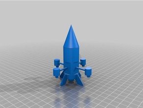 el cohete 3d impresión 3d print model - Mito3D