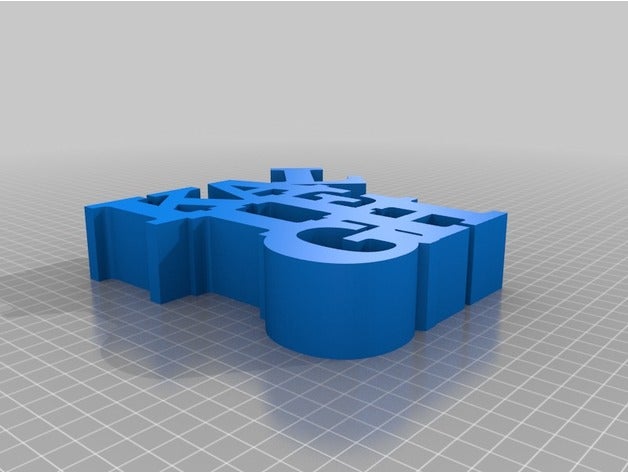 meine angepasste variable Wort Skulptur Skulpturen 3D print model - Mito3D