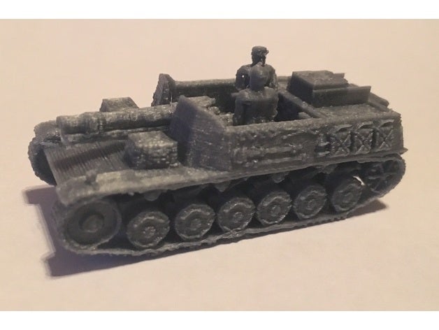 bison 15cm sig33 auf panzer ii 1100 vehicles 1-100 flames war germany tank wwii 3D print model - Mito3D