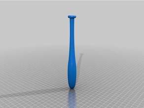 bezierconic baseball bat openscad model models 3d print model - Mito3D