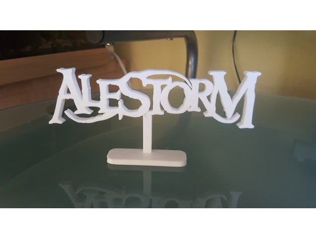 alestorm logo music decor halloween decoration metal stand 3D print model - Mito3D