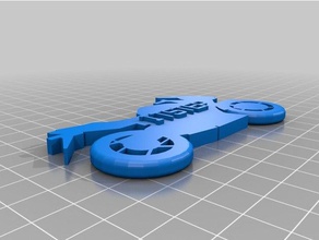 my customized your name motorbike keychain signs logos 3d print model - Mito3D