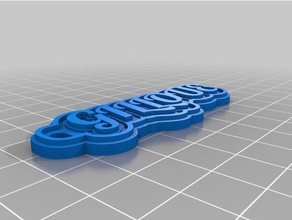 gilloue de porte-clés personnalisé 3d print model - Mito3D