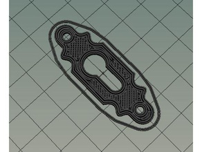 rosetta buco della serratura piastra 4 famiglia 3dprintable porta parte sostituzione 3d print model - Mito3D