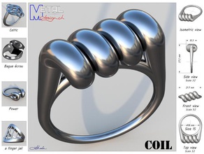 bague n&deg52 los anillos bijou la joyería 3d print model - Mito3D