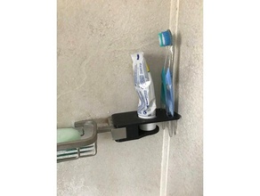 toothbrush holder bathroom toothpaste 3d print model - Mito3D
