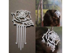 Haar-pin-designs - Zubehör Haarnadel Haar-Stil remixchallenge 3d print model - Mito3D