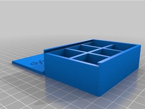 my customized box slide lid text compartments2 organization 3d print model - Mito3D