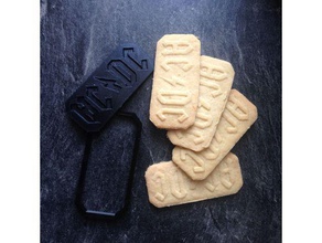 acdc à l'emporte-pièce cuisine manger cookiecutter cookie stamp 3d print model - Mito3D
