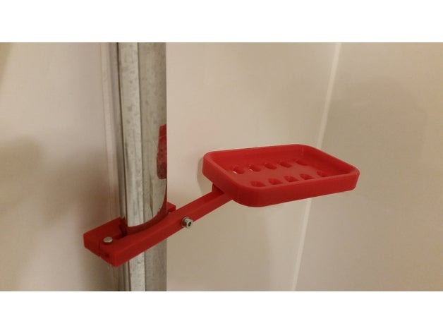 seifenschale f&uumlr hansa hansapremio 0457 duschstange cuarto de baño 3D print model - Mito3D