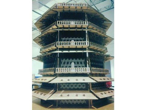 la pagode de lampe décor lasercut l'éclairage 3d print model - Mito3D
