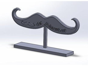 der schnurrbart movember moustache 3d print model - Mito3D