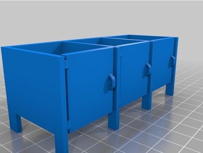 28mm restroom stalls toy game accessories 3d print model - Mito3D
