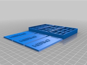 my customized multi box slide lid text compartments organization 3d print model - Mito3D