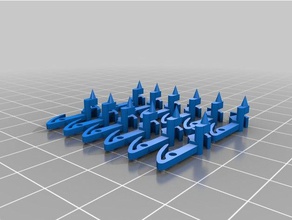 corne crochet coupleurs à l'échelle ho 3d de l'impression modèle trains train jouet 3d print model - Mito3D