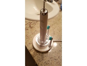 tête de brosse à dents sonicare circulaire stand x 4 la salle bains électrique philips base 3d print model - Mito3D