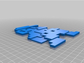 super mario bros sprite video giochi creato freecad fatto di nes nintendo 3d print model - Mito3D
