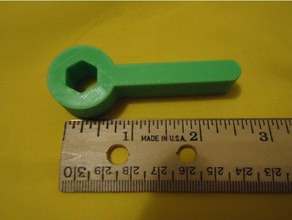 1 4 inch bolt nut handle hand tools customized hex tool hex-wrench wrench one quarter one-quarter 3d print model - Mito3D