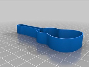 acoustic guitar cookie cutter kitchen & dining 3d print model - Mito3D