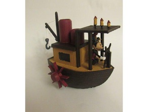 steamboat willie 3d printing boat disney mickey remixchallenge 3d print model - Mito3D
