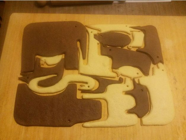 kurabiye kesici hayvanlar emari mutfak ve yemek Noel çerez tasarım aracı pla çoğalıcı 3D print model - Mito3D