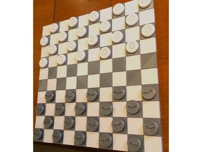 jeu dames - checkers games game jouet toy 3d print model - Mito3D