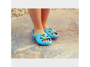 dantel-up 3d sandalet çocuklar moda aksesuarlar sandal 3d print model - Mito3D