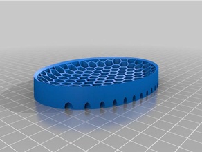 soap dish hex pattern drainage bathroom 3d print model - Mito3D