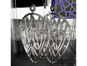 persoanlised inkscape voronoi-Ohrring Ohrringe 3d-voronoi - Ohrring voronoi voronoi-design 3d print model - Mito3D