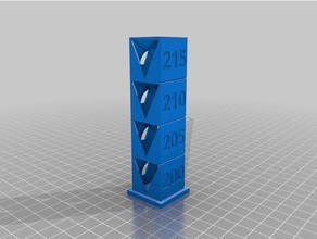 temp calibration tower 200-215 3d printing tests customized 3d print model - Mito3D