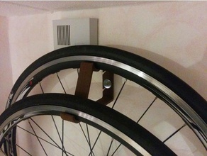 roda de bicicleta suporte parede esporte & ao ar livre moto estrada rodas woodfill 3d print model - Mito3D