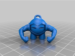 strong 3d hubs marvin printing 3dhubs beefy funny humor key chain chains keychain keychains marv hbs remix pi dude pidude printable work out 3d print model - Mito3D