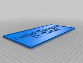 ashe oficina de la escuela hobby personalizado 3d print model - Mito3D