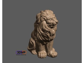 aslan heykel 3d tarama ve kopyaları 123d 123dcatch yakala hayvan meshmixer 3d print model - Mito3D