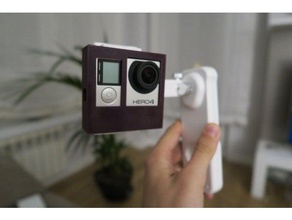 câmera, ação placa x-cam vista, 2 de cardan câmera acção came adaptador a gopro sjcam xiaomi yi 4k 3d print model - Mito3D