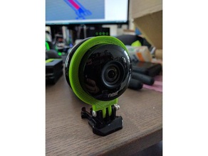 gopro compatible nid support de la caméra cam le mont soutien 3d print model - Mito3D