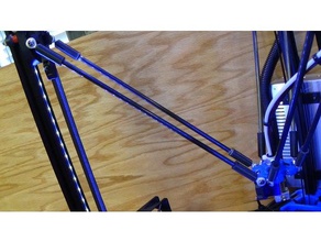 ball joint adapter solid 6mm carbon fiber rod kossel xl 2020 3d printer parts 3d print model - Mito3D