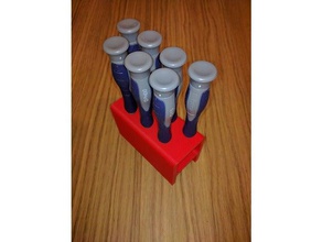 7 hole screwdriver stand tool holders & boxes holder 3d print model - Mito3D