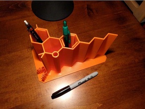thc chemical symbol pen holder organization chemistry desk organizer marijuana pencil 3d print model - Mito3D