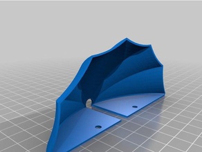 guarda-chuva gancho remix chaveiros 3d print model - Mito3D
