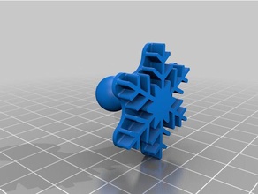 fiocco di neve bollo strumenti disegno timbro natale 3d print model - Mito3D