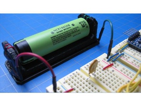 Batteriehalter 18650 - Elektronik Batterie Batterie-Halter Büroklammer 3d print model - Mito3D