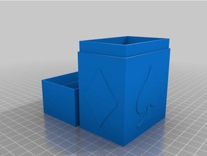 playcard-box Container 3d print model - Mito3D