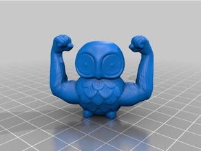 strong owl 3d printing print 5 minute abs animal arm wings arms arnold schwarzenegger beef beefy bicep biceps bird birds body builder bodybuild bodybuilder feather feathers figure figurine five fly flying funny gym hoo hoot humor mesh meshed meshmicer meshmixed pi dude pidude pla remix strongarm too many tags tricep triceps work out workout 3d print model - Mito3D