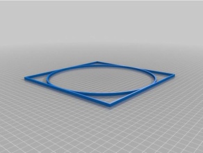 mon carré personnalisé cercle L'impression 3d tests 3d print model - Mito3D