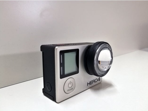 gopro hero lente macro de la cámara black edition diy 3 4 héroe hero3 hero4 fotografía 3D print model - Mito3D