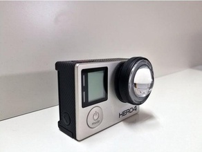 gopro hero objectif macro de la caméra black edition le bricolage 3 4 héros hero3 hero4 lentille photographie 3d print model - Mito3D