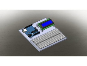 arduino stand station d'essais de l'électronique accessoire mont uno planche à pain titulaire 3d print model - Mito3D