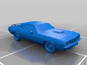dodge barracuda vehicles car musclecar sportscar 3d print model - Mito3D